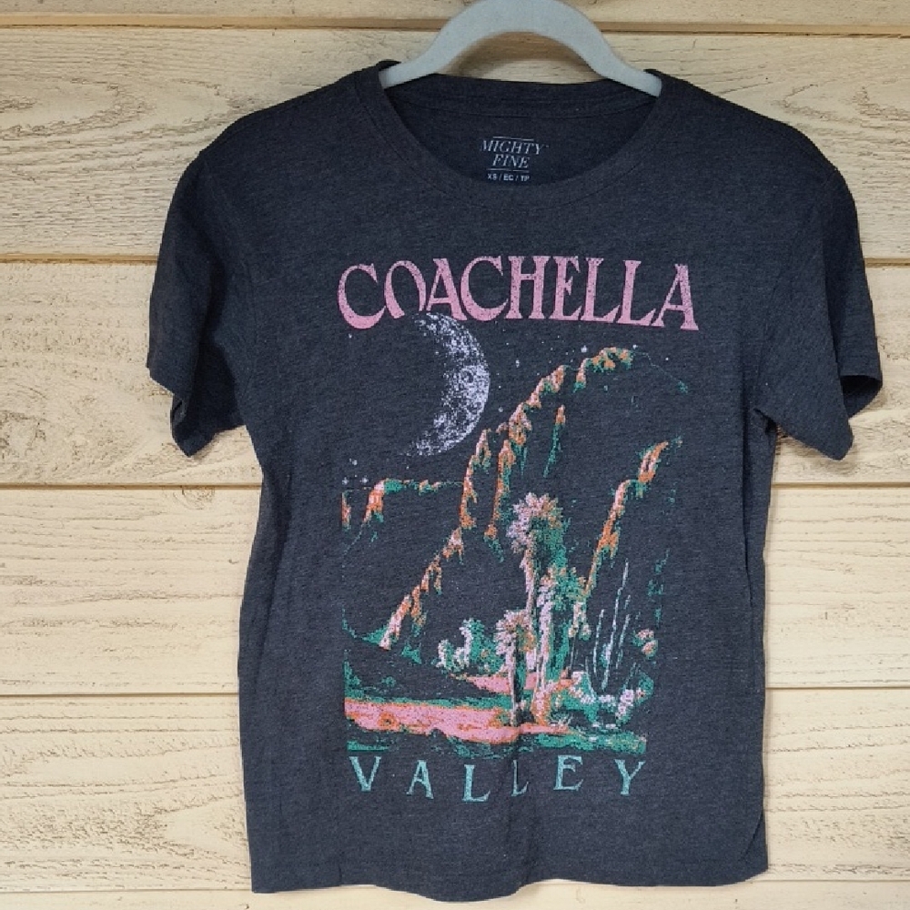 Mighty Fine Charcoal Coachella Valley Graphic Tee - Size XS
